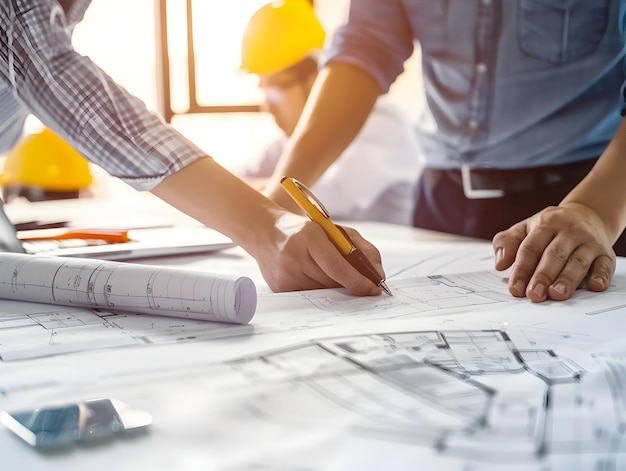 Fotografía de construcción sitio de construcción Ingeniería y equipo al aire libre para la planificación de proyectos de construcción