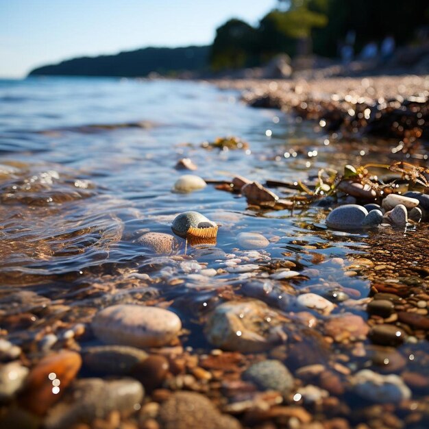 Fotografia da paisagem da praia de Shoreline Whispers