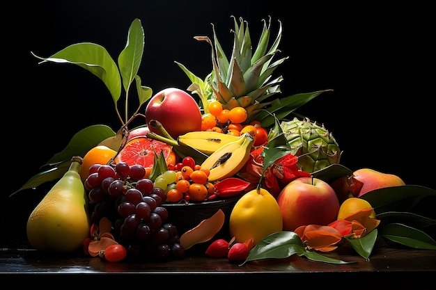 Fotografia de alimentos de variedades de frutas amazônicas