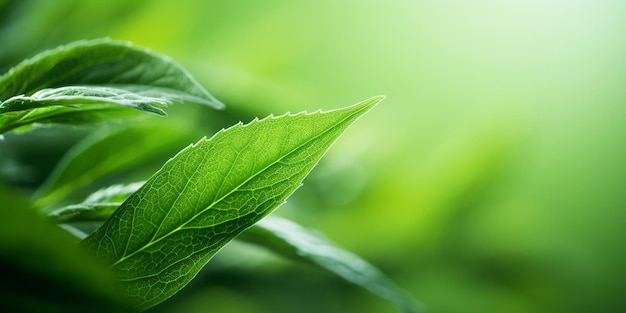 Fotografia de alta qualidade com fundo de folha verde