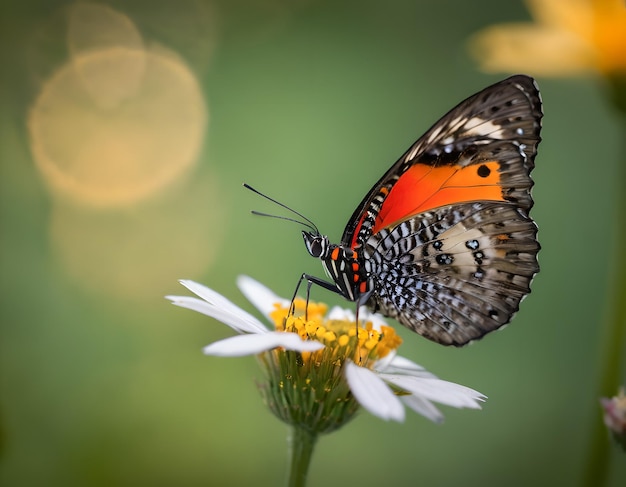 Fotografia de alta qualidade de um bokeh detalhado de borboleta