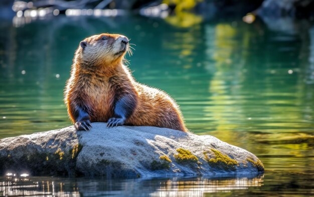 fotografia de animais de marmotas