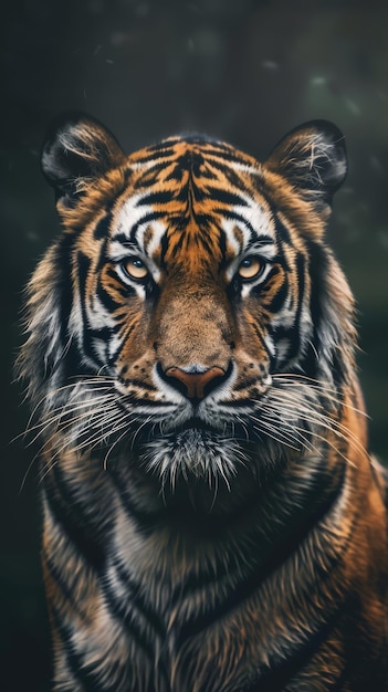 Fotografia de animal em close de um tigre de Bengala