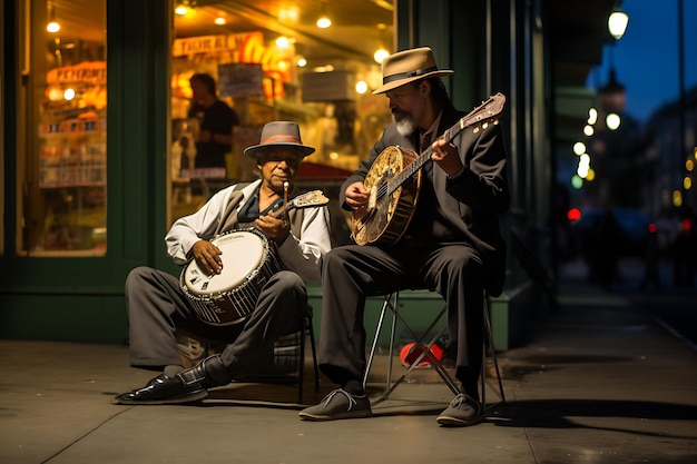 Fotografia de artistas de rua em Nova Orleans