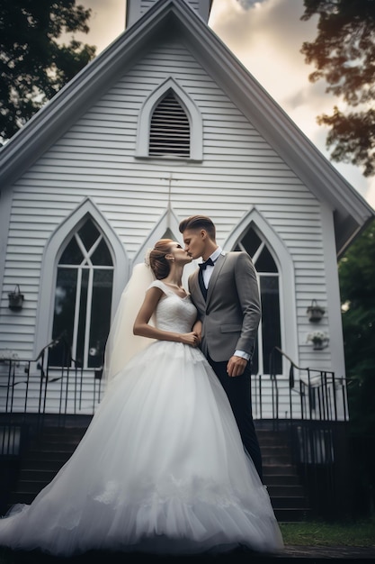 fotografia de casal de noivos