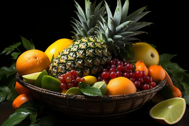 Fotografia de comida com frutas tropicais brasileiras