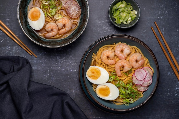 Fotografia de comida de sopa de ramen