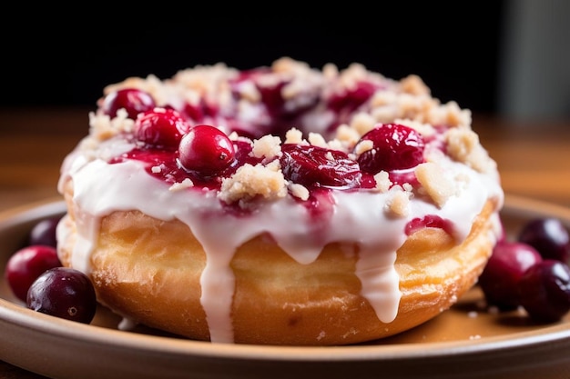 Fotografia de Cranberry Crumble Craze Donut