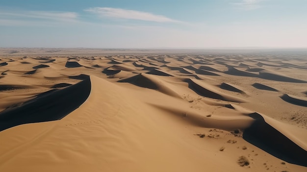 Fotografia de drones no deserto