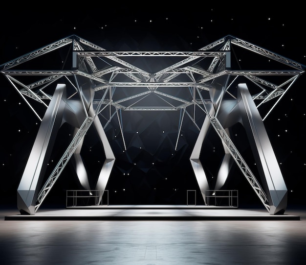 Foto fotografia de estrutura de ferro estilo palco