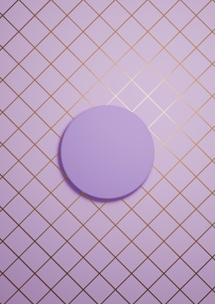 Fotografia de exibição de produto de luxo mínimo roxo pastel vista superior ornamentos dourados de postura plana