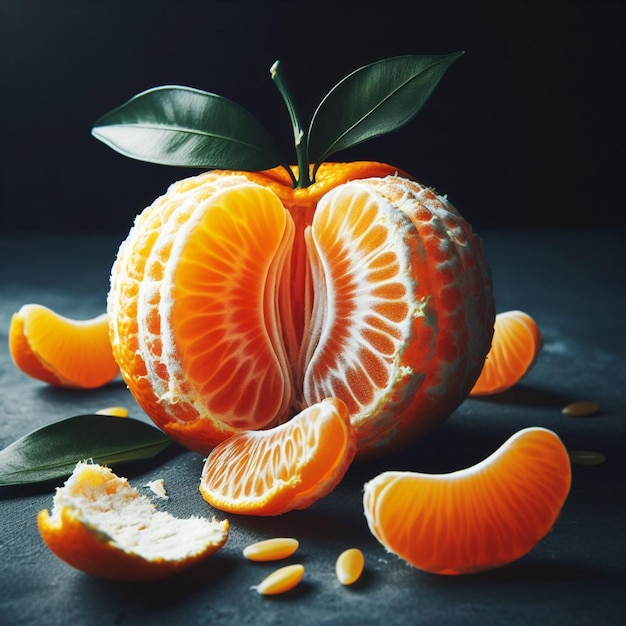 Foto fotografia de frutas de laranja