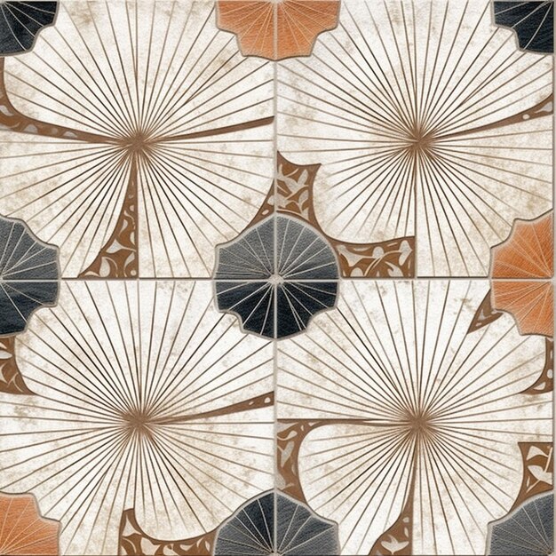 Fotografia de fundo de azulejos com padrão de papel Lujan
