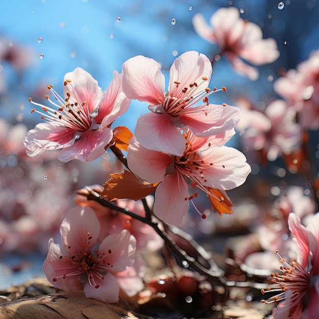 Fotografia de fundo de Burst of Blooms Spring.