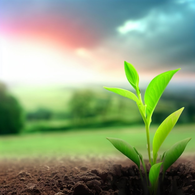 Fotografia de fundo do conceito de energia da terra verde