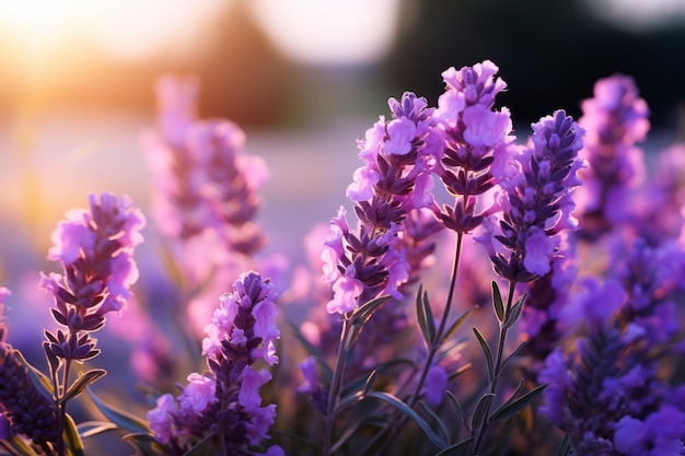 Fotografia de IA Geradora de Luz Natural de Lavanda