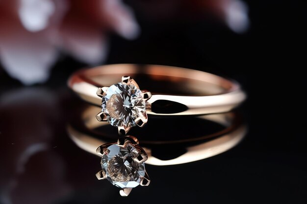 Fotografia de joias de anel de platina de luxo para eventos especiais