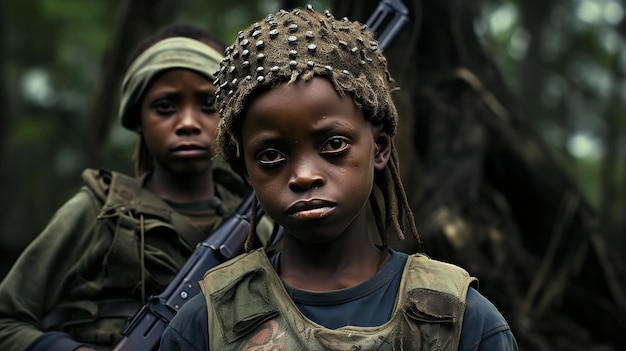 Foto fotografia de meninos e crianças rebeldes na áfrica