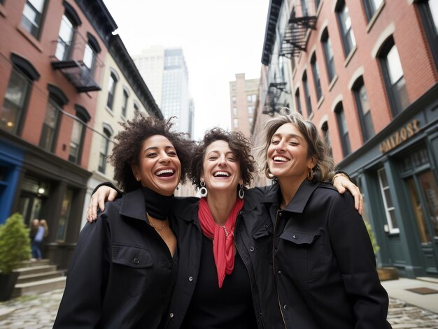 Foto fotografia de mulheres que levantam peso empoderam-se