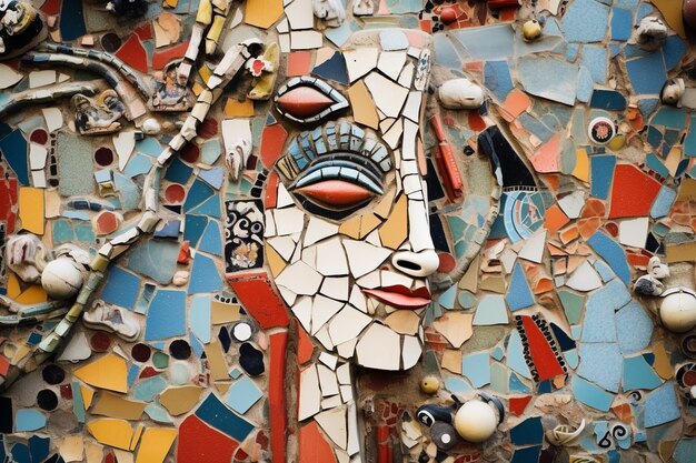 Fotografia de padrão de parede mágico de mosaico mural