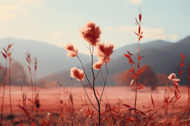 Fotografia de paisagem minimalista prado nascer do sol IA generativa