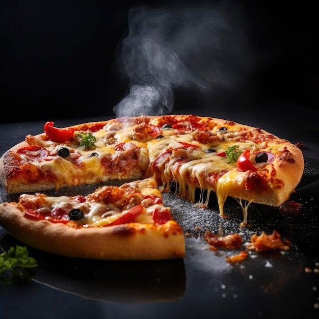 Fotografia de pizza deliciosa