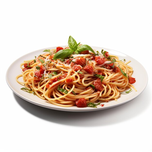Foto fotografia de prato italiano isolada em fundo branco