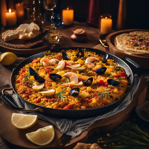 fotografia de produto de uma paella