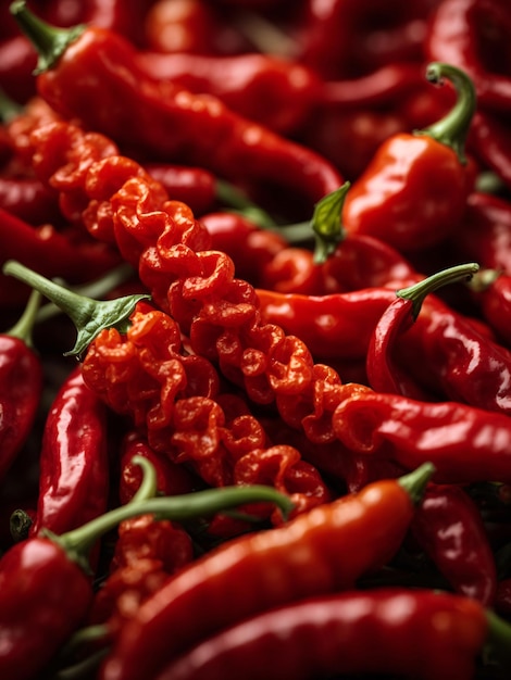 Fotografia de produtos de commodities com pimentão vermelho