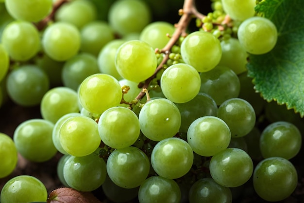 Fotografia de produtos de frutas com uvas verdes