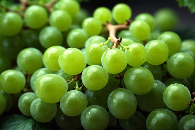 Fotografia de produtos de frutas com uvas verdes