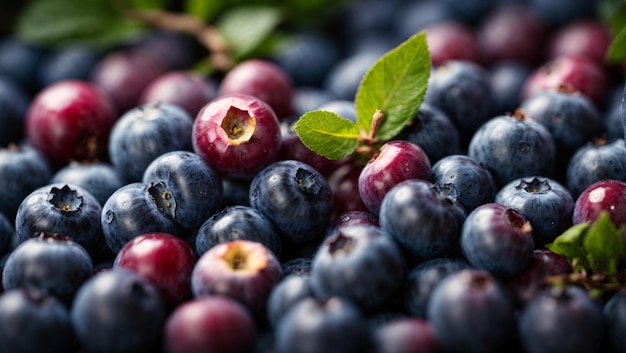 Fotografia de produtos de frutas de mirtilo