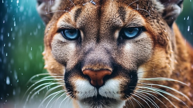 Fotografia De Retrato Close Up De Uma Mulher Puma
