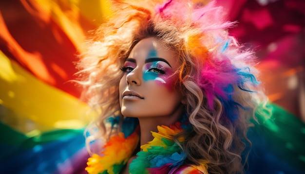 Fotografia de retrato da celebração do Dia Internacional do Orgulho