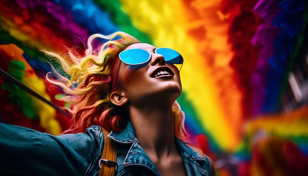 Fotografia de retrato da celebração do Dia Internacional do Orgulho