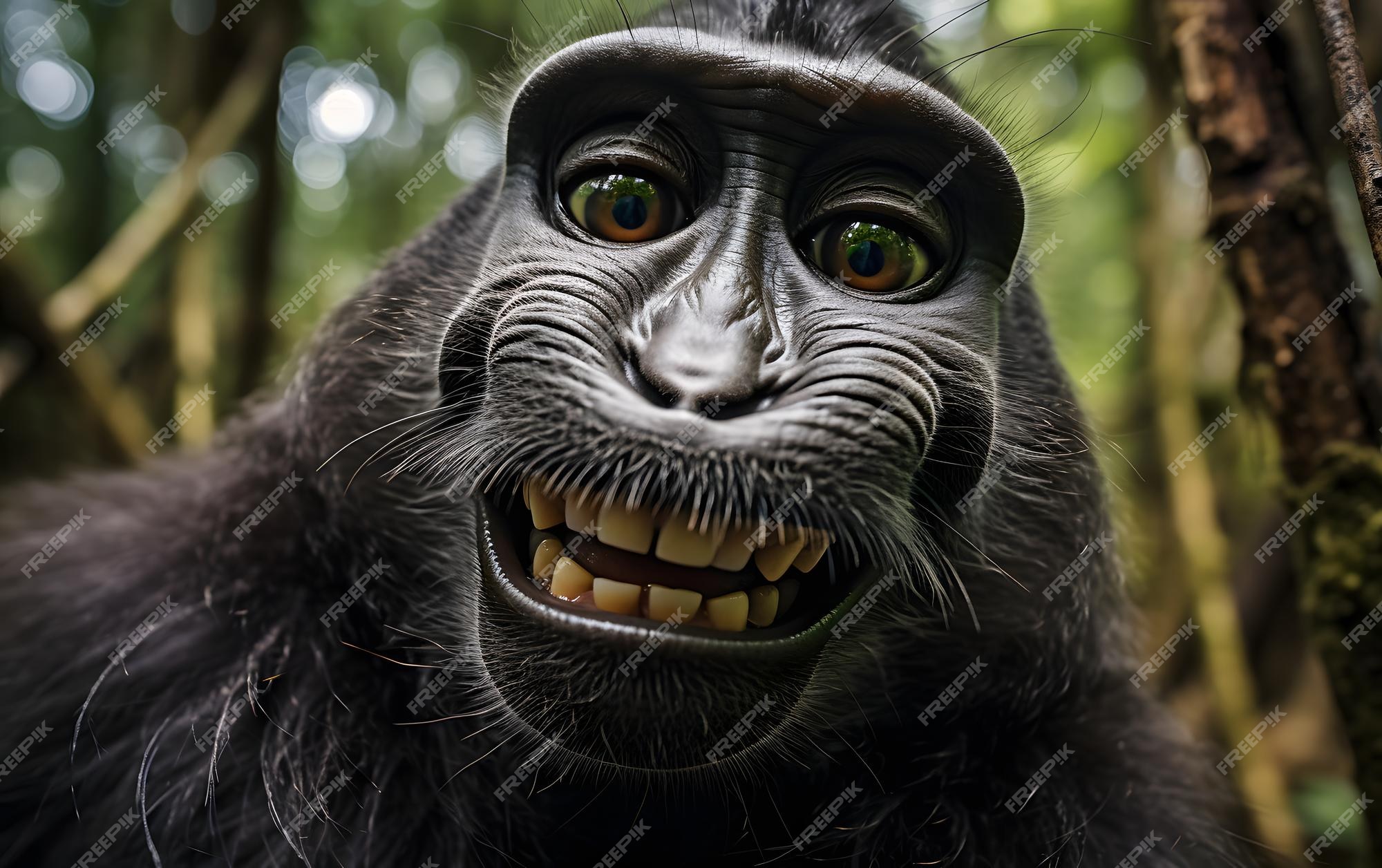 Macaco engraçado com close up — Fotografias de Stock © watman #70252579