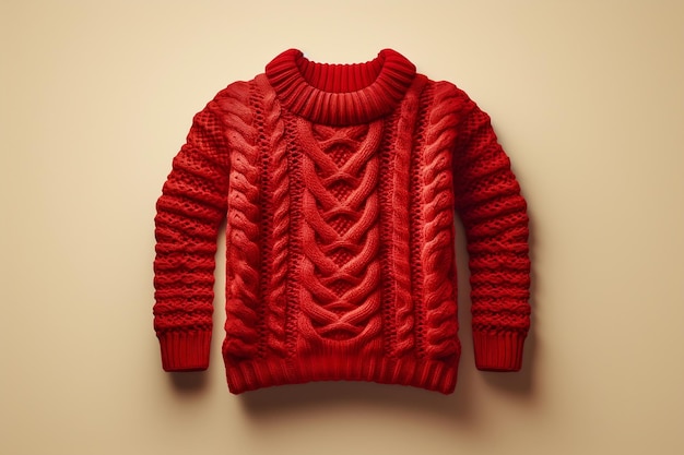 Fotografia de Stock Minimalista de alta qualidade Ilustração feia tricotada de suéter de Natal Generative Ai