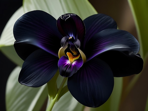 Fotografia de Stock Orquídea negra Flor nacional de Belize Impressionante