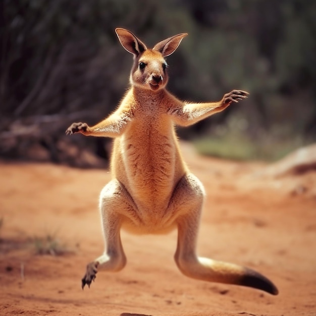 Foto fotografia de um canguru
