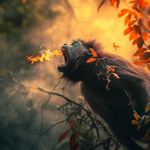 fotografia de um chimpanzé