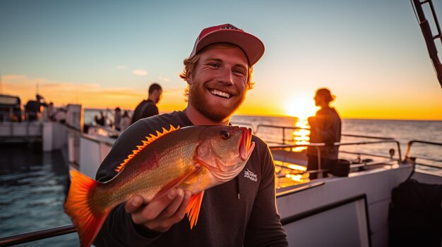 Foto fotografia de um pescador