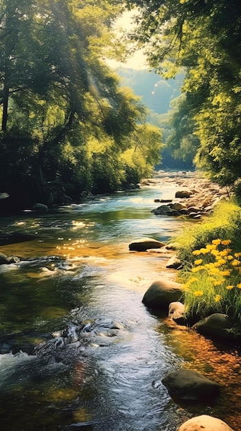 fotografia de um rio