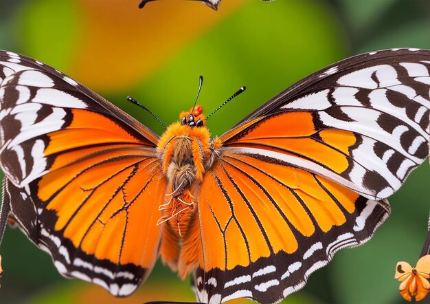 Foto fotografia de uma bela borboleta em close-up