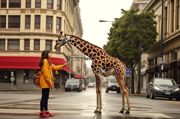 fotografia de uma girafa