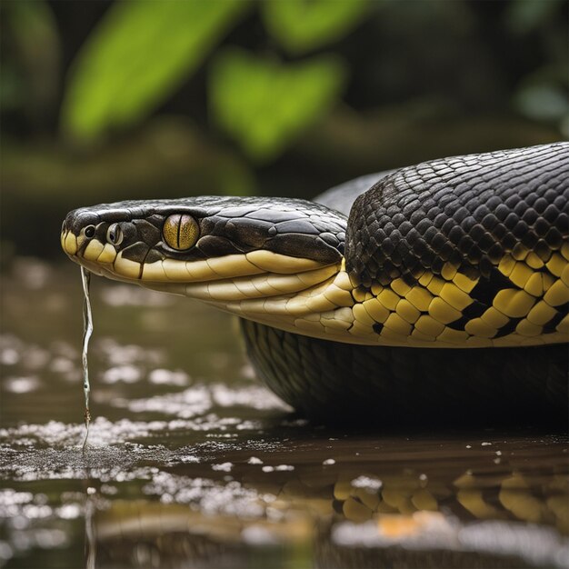 Fotografia de vida selvagem de anaconda