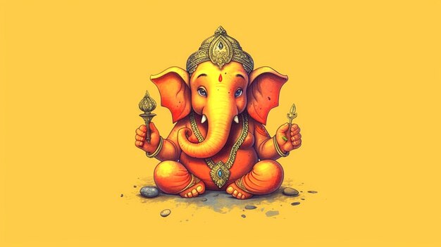 Foto fotografía de la deidad ganesha