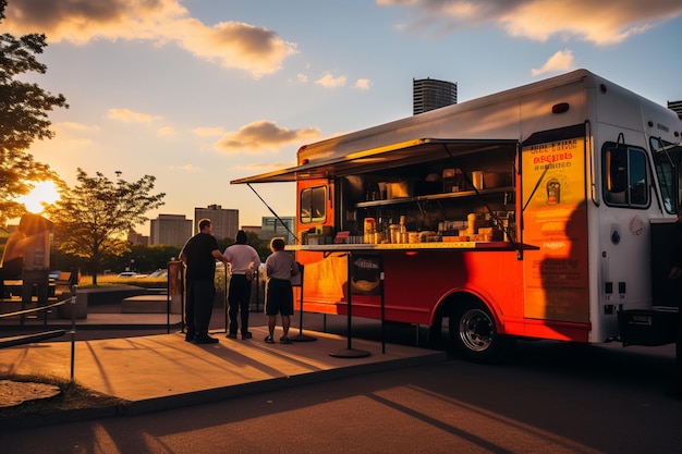 Fotografía de las delicias del camión de comida de Twin Cities