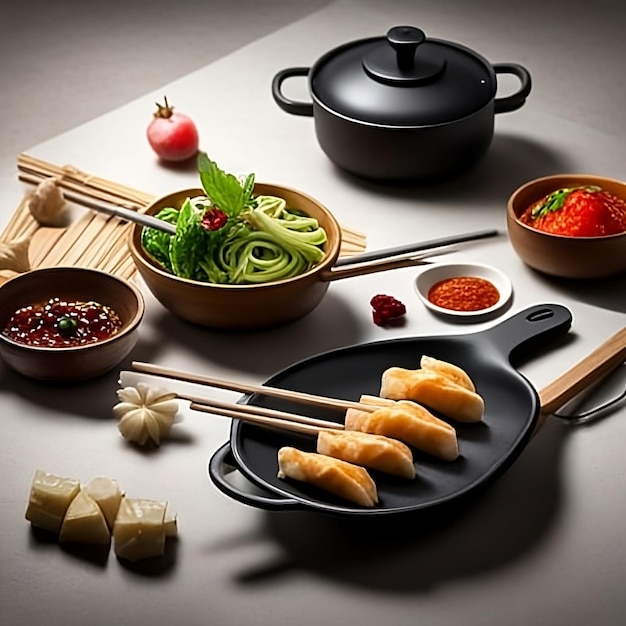 Fotografía de una deliciosa cocina china Imagen generada por IA