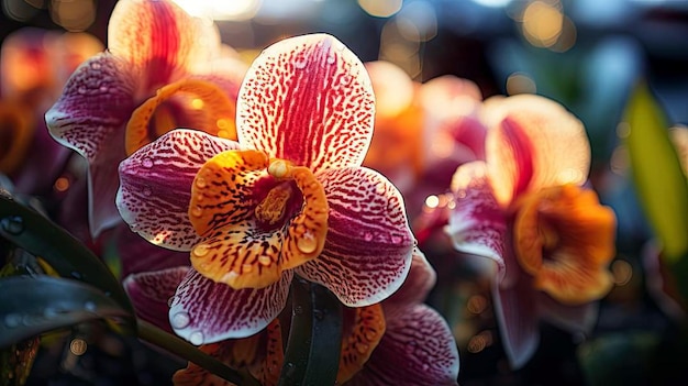 Fotografía del dendario de las flores magenta