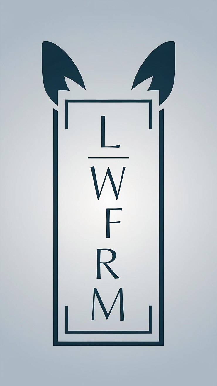 Foto fotografía de un despacho de abogados rectángulo vertical con orejas de perro diseño gráfico simple y creativo